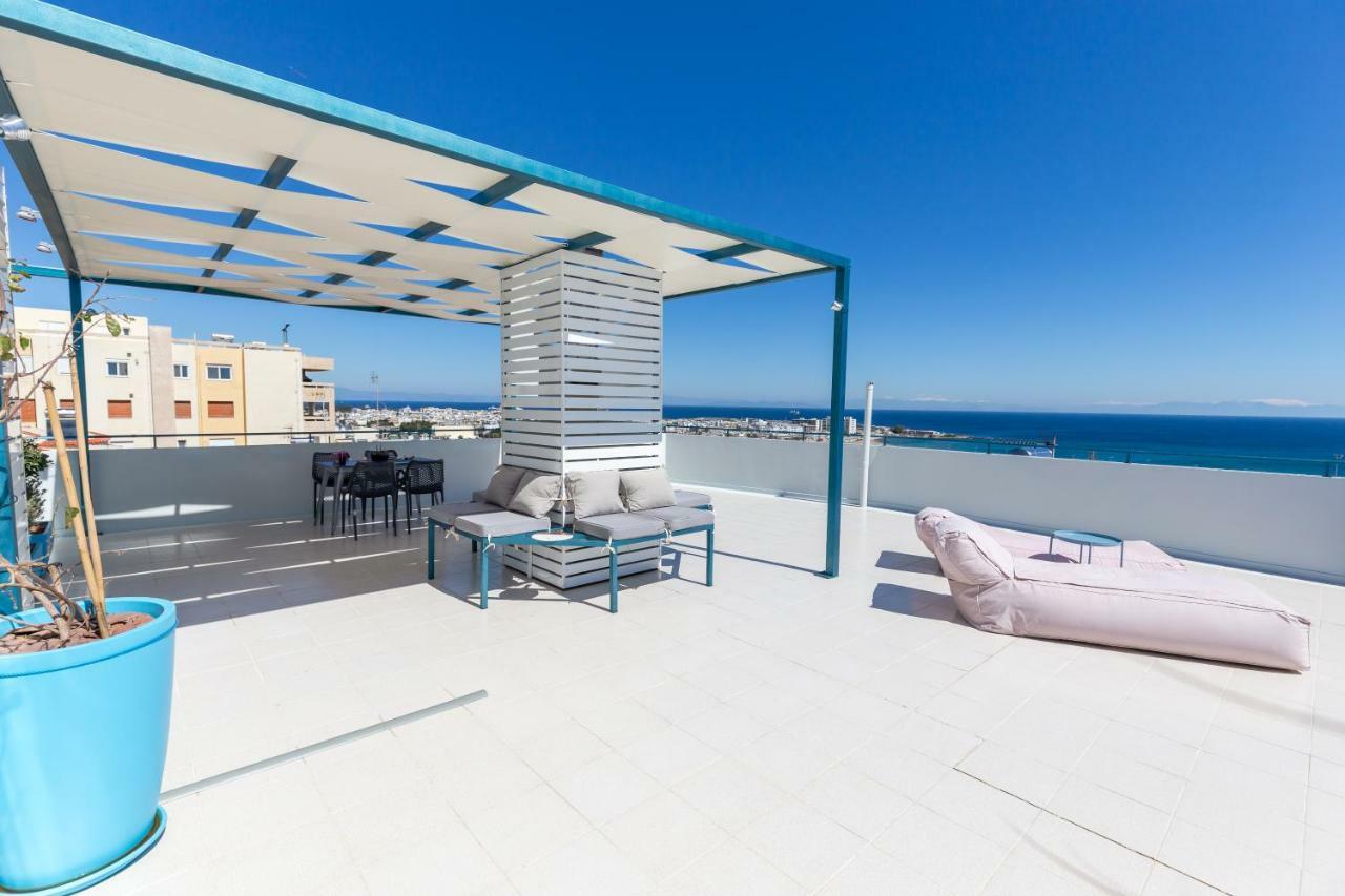 Groovy & Cozy Apt With Private Seaview Rooftop Terrace Rhodes City Eksteriør bilde